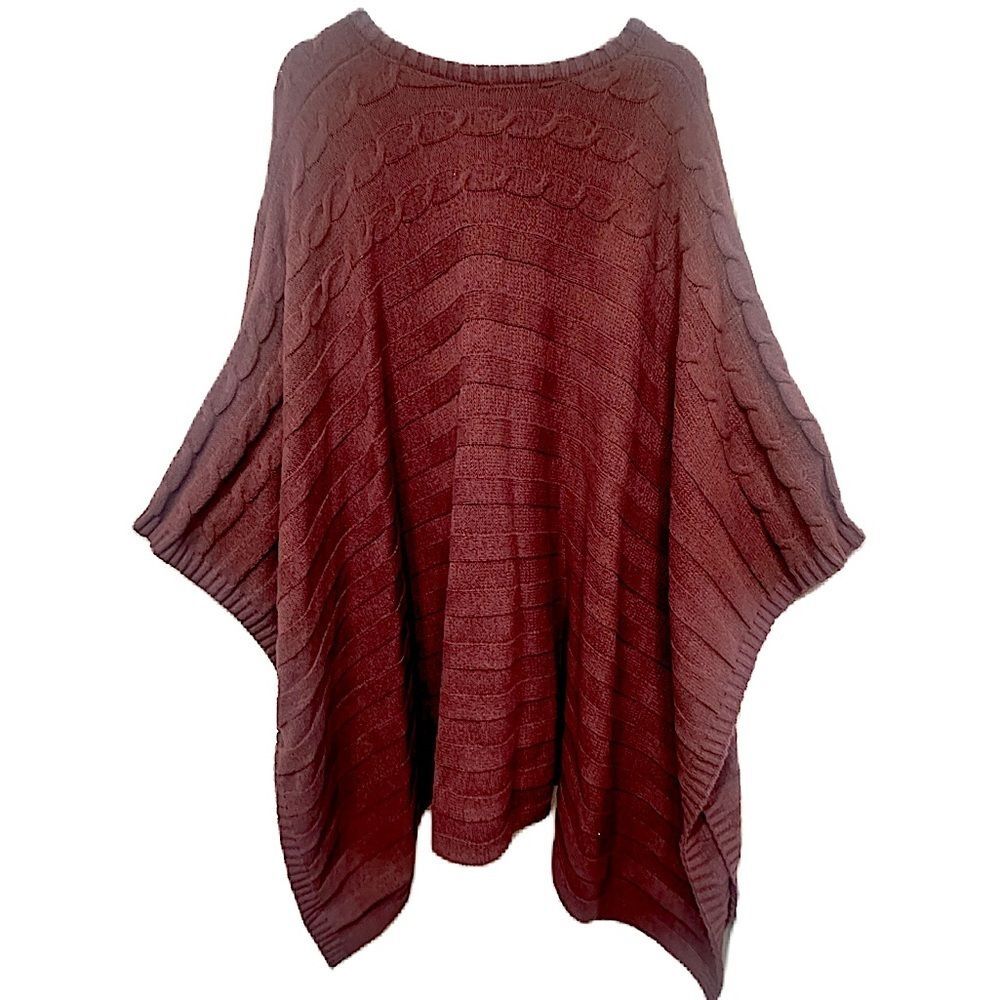 Lisa Rinna Collection Cable Knit Poncho Size M/L‎ - Picture 6 of 11